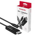 AXAGON Кабель AXAGON RVC-DPC USB-C-DisplayPort, 1.8m, 4K/60Hz, чорний