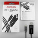 AXAGON Кабель AXAGON RVC-DPC USB-C-DisplayPort, 1.8m, 4K/60Hz, чорний