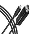 AXAGON Кабель AXAGON RVC-DPC USB-C-DisplayPort, 1.8m, 4K/60Hz, чорний