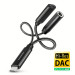 AXAGON Зарядний та аудіо адаптер AXAGON ADA-HCPD USB-C to Mini-Jack 3.5 mm HI-RES DAC and USB-C 60W, чорний