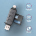 AXAGON Кардрідер AXAGON CRE-DAC SuperSpeed USB-C + USB-A card reader