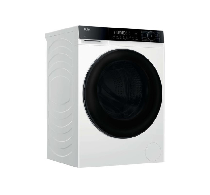 Haier HA Прально-сушильна машина Haier фронтальна, 8(5)кг, 1400, A, 46.2см, дисплей, пара, інвертор, люк чорний, білий