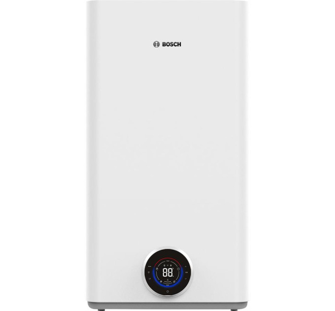 BOSCH CLIMATE Водонагрівач електр. BOSCH плаский слім Tronic 5500iT, 50л, 1.5кВт, ун. монтаж, електр. кер-ння, Wi-Fi, B, білий