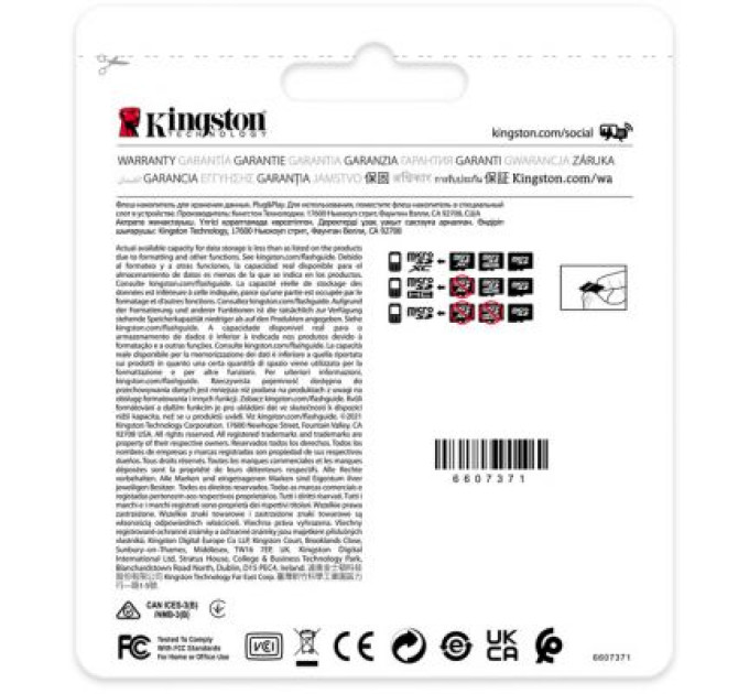 Kingston Карта пам'яті Kingston 64GB microSDXC class 10 UHS-I V30 A1 (SDCIT2/64GB)