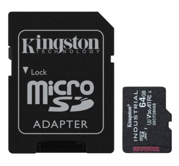 Kingston Карта пам'яті Kingston 64GB microSDXC class 10 UHS-I V30 A1 (SDCIT2/64GB)