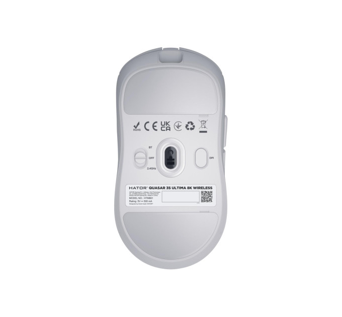 Hator Мишка Hator Quasar 3S Ultima 8K Wireless/Bluetooth/USB White (HTM661)