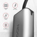AXAGON Мережевий адаптер AXAGON ADE-25RC SuperSpeed USB-C 2.5 gigabit, сірий