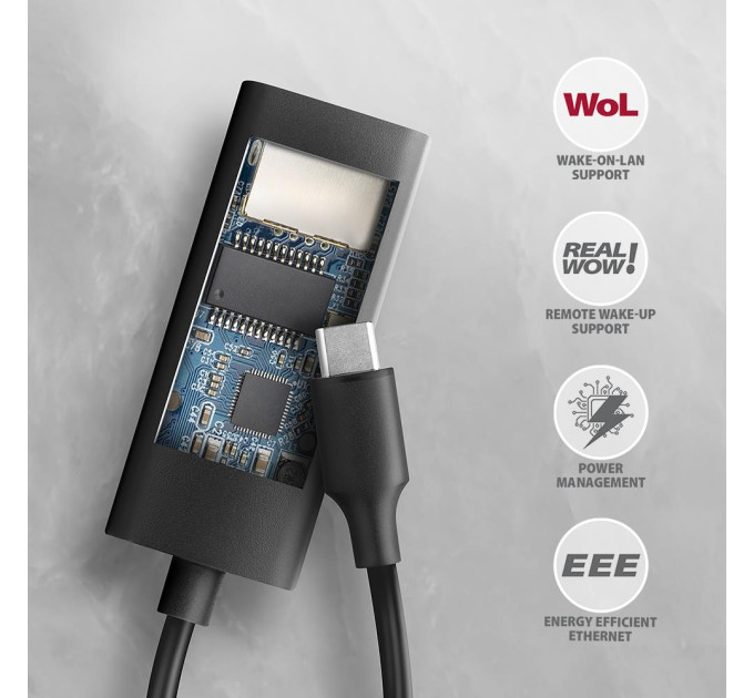 AXAGON Мережевий адаптер AXAGON ADE-ARC USB-C 1 gigabit, чорний