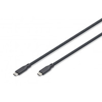 Кабель DIGITUS USB-C > USB-C заряджання/синхронізації, USB4 2.0, 80G, 240W, 16K, силіконовий, 1.5м, чорний