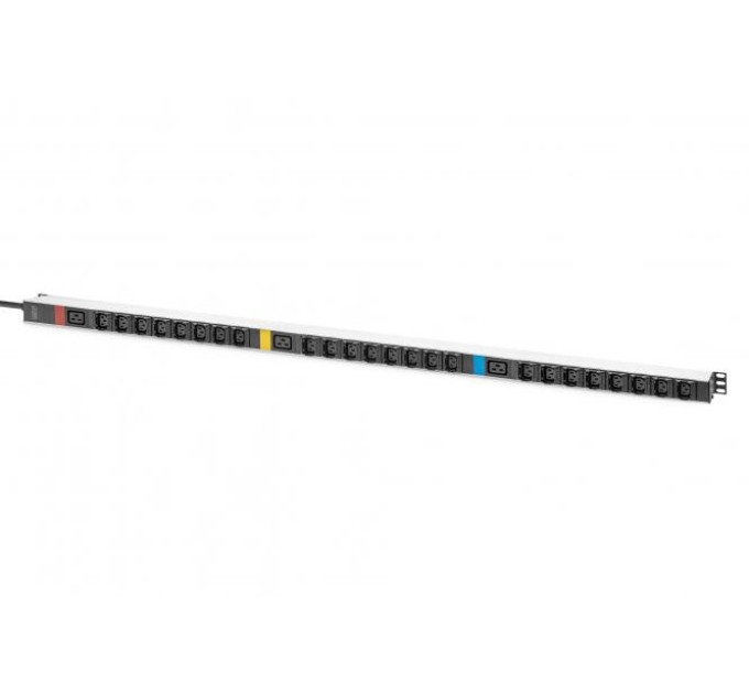 DIGITUS SCS Пристрій розподілу електроживлення DIGITUS 0U, 24xC13, 3xC19, 3x16A, 250V, вилка IEC 60309 3ph