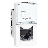 Розетка Legrand Mosaic, CAT 5e, RJ45, UTP, інформаційна, 1 модуль, білий