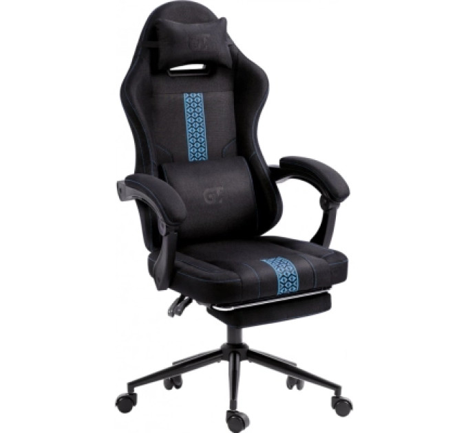 GT Racer Крісло ігрове GT Racer X-2331 Black/Blue (X-2331 Fabric Black/Blue)