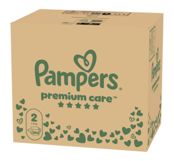 Pampers Підгузки Pampers Premium Care Розмір 2 (4-8 кг) 204 шт (8006530223669)