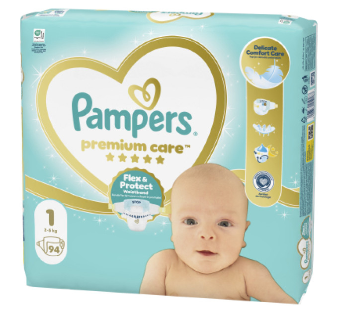 Pampers Підгузки Pampers Premium Care Розмір 1 (2-5 кг) 94 шт (8006530259187)