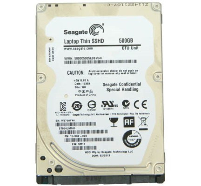 Seagate Накопичувач HDD 2.5" SATA  500GB Seagate Laptop Thin SSHD 64MB 5400rpm (ST500LM000) Ref