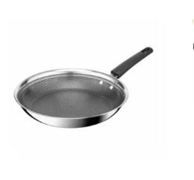 Tefal Kitchenware Сковорода Tefal Emotion+ Power, 28см, нержавіюча сталь, серцевина-алюміній, хромована сталь, бакеліт