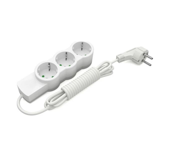 Electrum Подовжувач блоковий (PP) Electrum 3 розетки 5 м із заземленням (C-ES-1541)