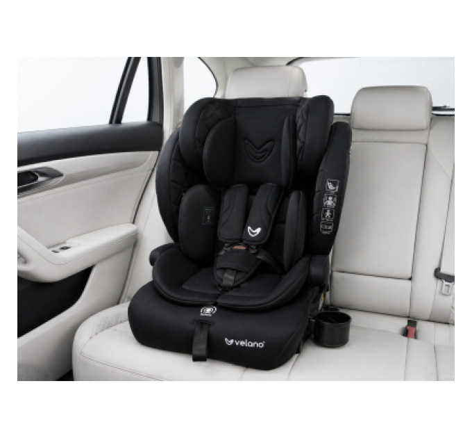 Velano Автокрісло Velano Flexo i-Size 76150 см, ISOFIX + Top Tether/ремінь, black (48413)