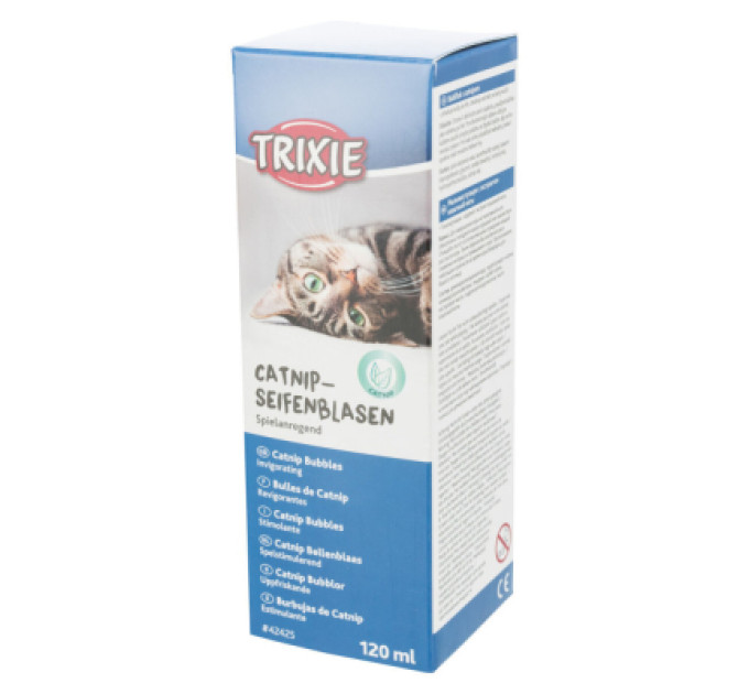 Trixie Іграшка для котів Trixie Мильні бульбашки з котячою м'ятою 120 мл (4011905424255)