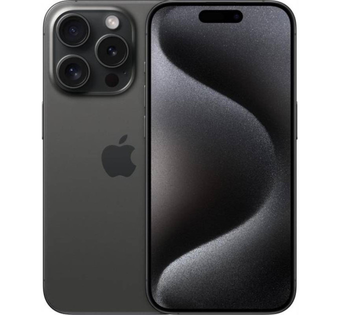 Apple Смартфон Apple iPhone 15 Pro 128GB e-Sim Black Titanium (Відновлений / Близький до ідеального)