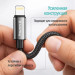 ColorWay Дата кабель USB 2.0 AM to Lightning 1.0m 3A zinc alloy braided black ColorWay (CW-CBUL098-BK)