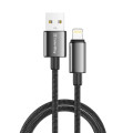 ColorWay Дата кабель USB 2.0 AM to Lightning 1.0m 3A zinc alloy braided black ColorWay (CW-CBUL098-BK)