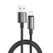 ColorWay Дата кабель USB 2.0 AM to Lightning 1.0m 3A zinc alloy braided black ColorWay (CW-CBUL098-BK)
