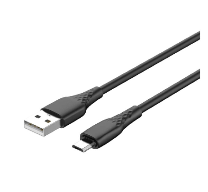 ColorWay Дата кабель USB 2.0 AM to Micro 5P 1.0m 3A textured PVC black ColorWay (CW-CBUM094-BK)