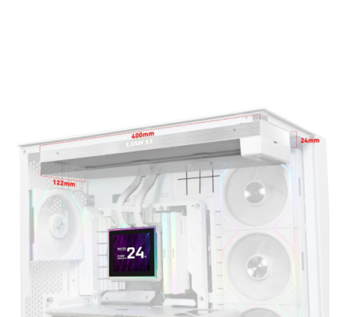 Lian Li Система рідинного охолодження Lian Li HydroShift II LCD-S 360N FANLESS, White (G89.GHS2LCDS36NW.00)