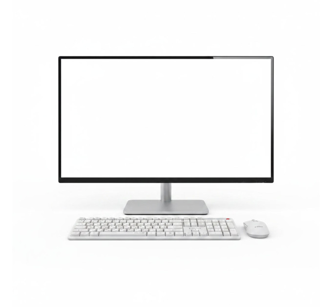 Gembird Комплект (клавіатура, миша) бездротовий Gembird KBS-WMS-01-W-CYRL White