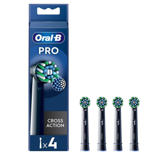 Braun Насадка для зубної електрощітки Braun Oral-B Pro Cross Action Black EB50BRX (4 шт)