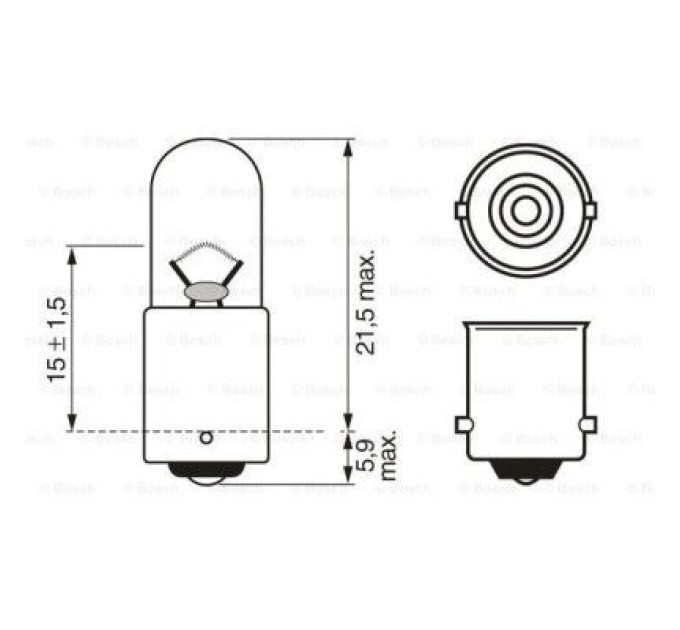 Bosch Автолампа Bosch 4W (1 987 302 207)