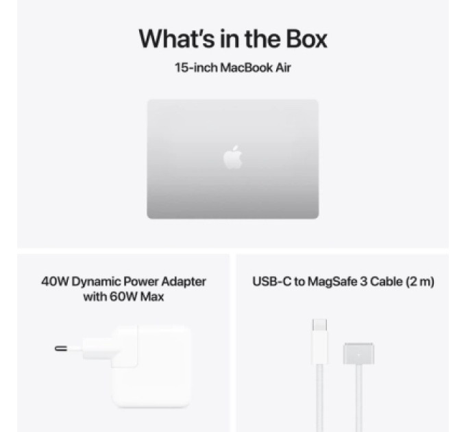 Apple Ноутбук Apple MacBook Air 15 M5 A3448 Silver (MDVC4UA/A)