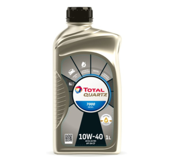 Total Моторна олива Total QUARTZ DIESEL 7000 10W-40 1л (TL 216680)