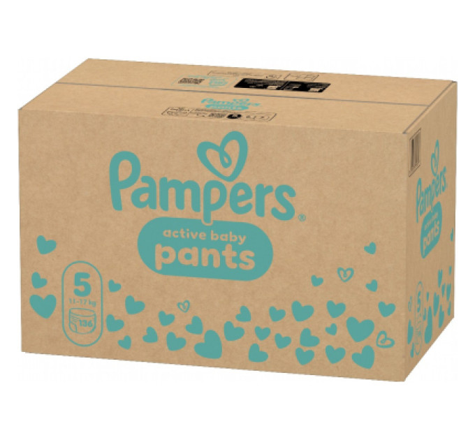 Pampers Підгузки Pampers Active Baby Pants Розмір 5 (11-17 кг) 136 шт (8006530305679)