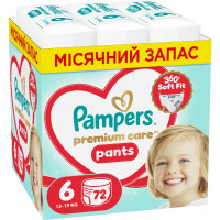 Підгузки Pampers Premium Care Pants Розмір 6 (13-19 кг) 72 шт (8006530320139)