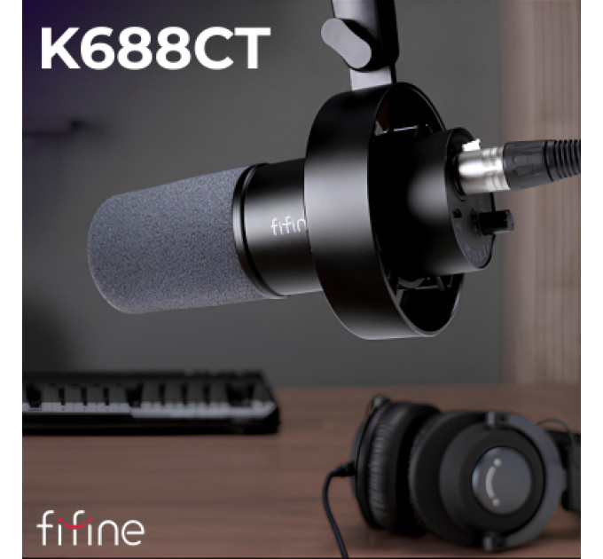 Fifine Мікрофон Fifine K688CT USB/XLR Black (K688CT)