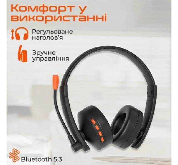 Meetion Навушники Meetion BTH003MIC Black/Orange (MT-BTH003MIC-A)