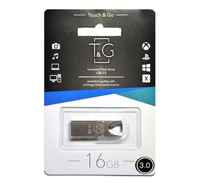 T&G Флеш-накопичувач USB3.0 16GB T&G 117 Metal Series Silver (TG117SL-16G3)