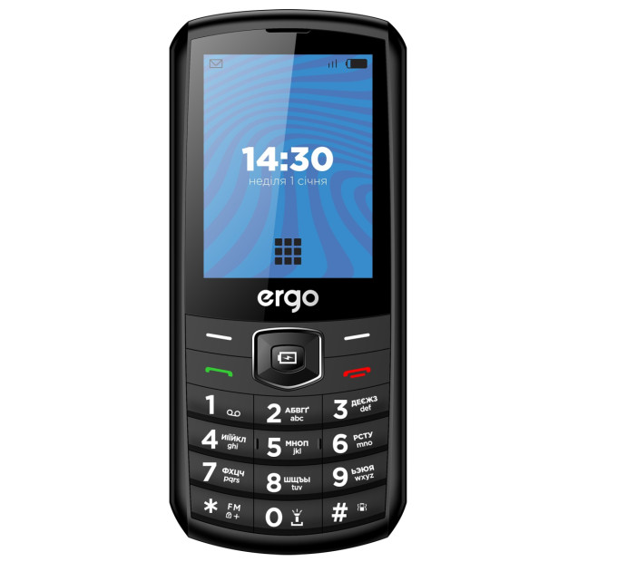 Ergo Мобiльний телефон Ergo E285 Dual Sim Black