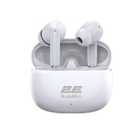 Навушники TWS 2E BudsMini, BT 6.0, IPX4, SBC, Touch control, Mic, білий