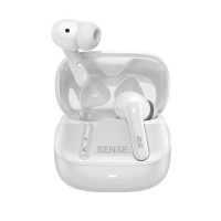 Навушники TWS 2E Sense, BT 5.4, ANC, IPX4, SBC, 6Mic, Touch control, білий