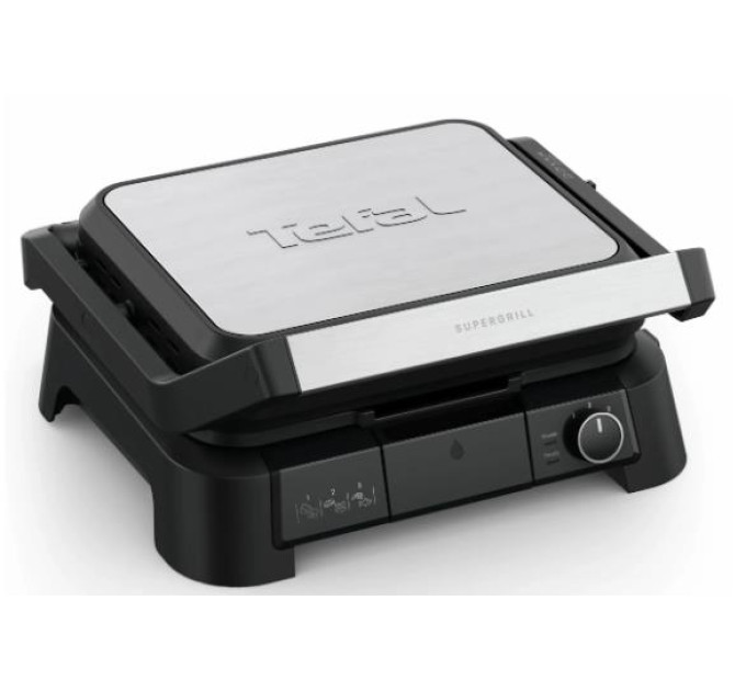 Tefal HA Гриль Tefal прижимний SuperGrill 4in1 2000Вт, темп. режимів-3, з`ємні пластини, метал