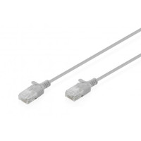 Патч-корд DIGITUS CAT 6 U-UTP Sliim, 1.5м, AWG 32/7, Cu, LSZH, сірий