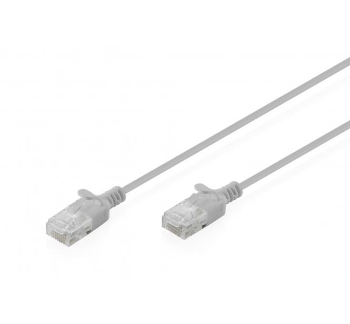 DIGITUS SCS Патч-корд DIGITUS CAT 6 U-UTP Sliim, 5 м, AWG 32/7, Cu, LSZH, сірий