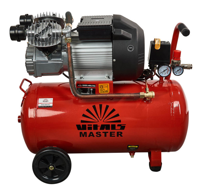 Vitals Компресор повітряний Vitals Master GK55.t48v2-8a, 2200Вт, 50л, 3800л/хв, 8бар, 37.3кг