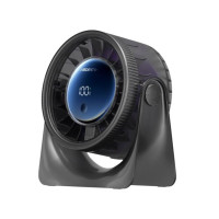 Вентилятор ARDESTO OneBreeze FT-M95B настільний, 12см, дисплей, акумулятор, USB-A Type-C, сірий