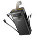 HOCO Батарея універсальна HOCO 30000mAh Plentiful 22.5W, built-in cables, LED, Black (DB58 / 715030)