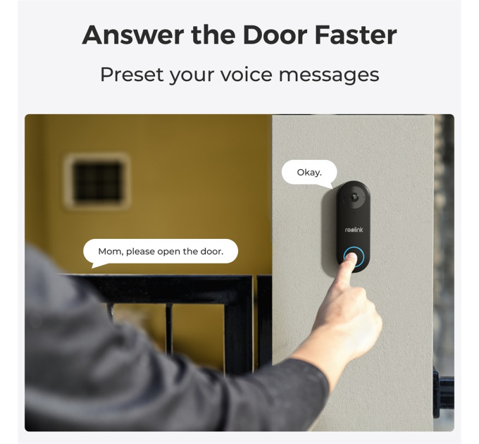 Reolink Відеодзвінок Reolink D340P (Video Doorbell PoE)