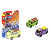 Машинка-трансформер Flip Cars 2в1 Будівельний транспорт, Лісовоз і Транспортер